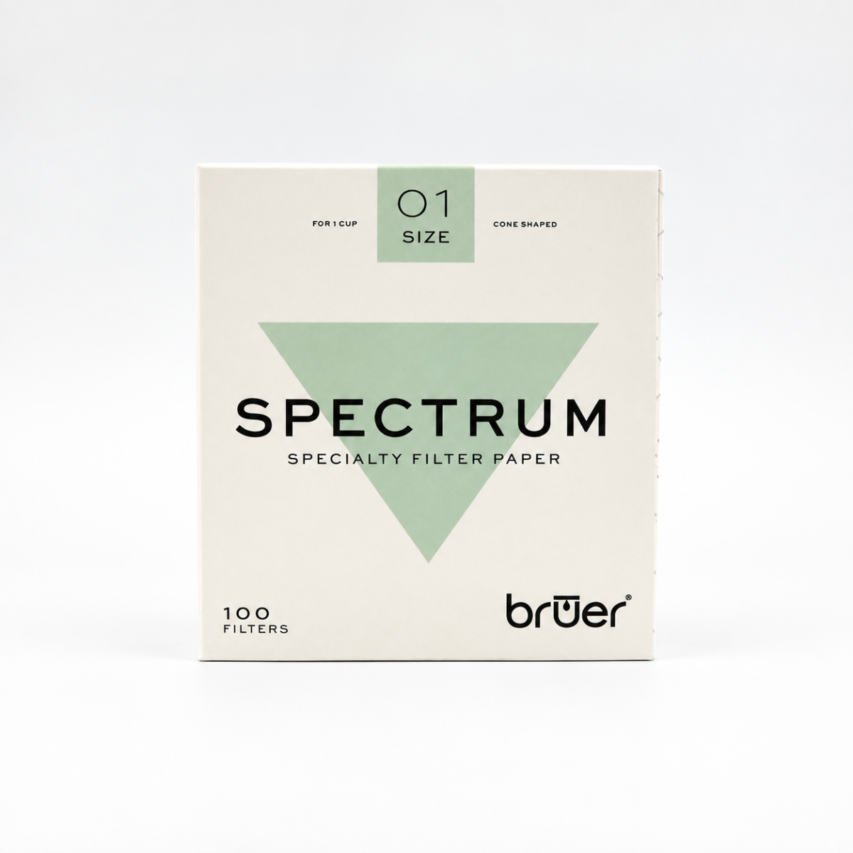 Bruer Spectrum Cone Paper Filter #1 - 100pk - Box
