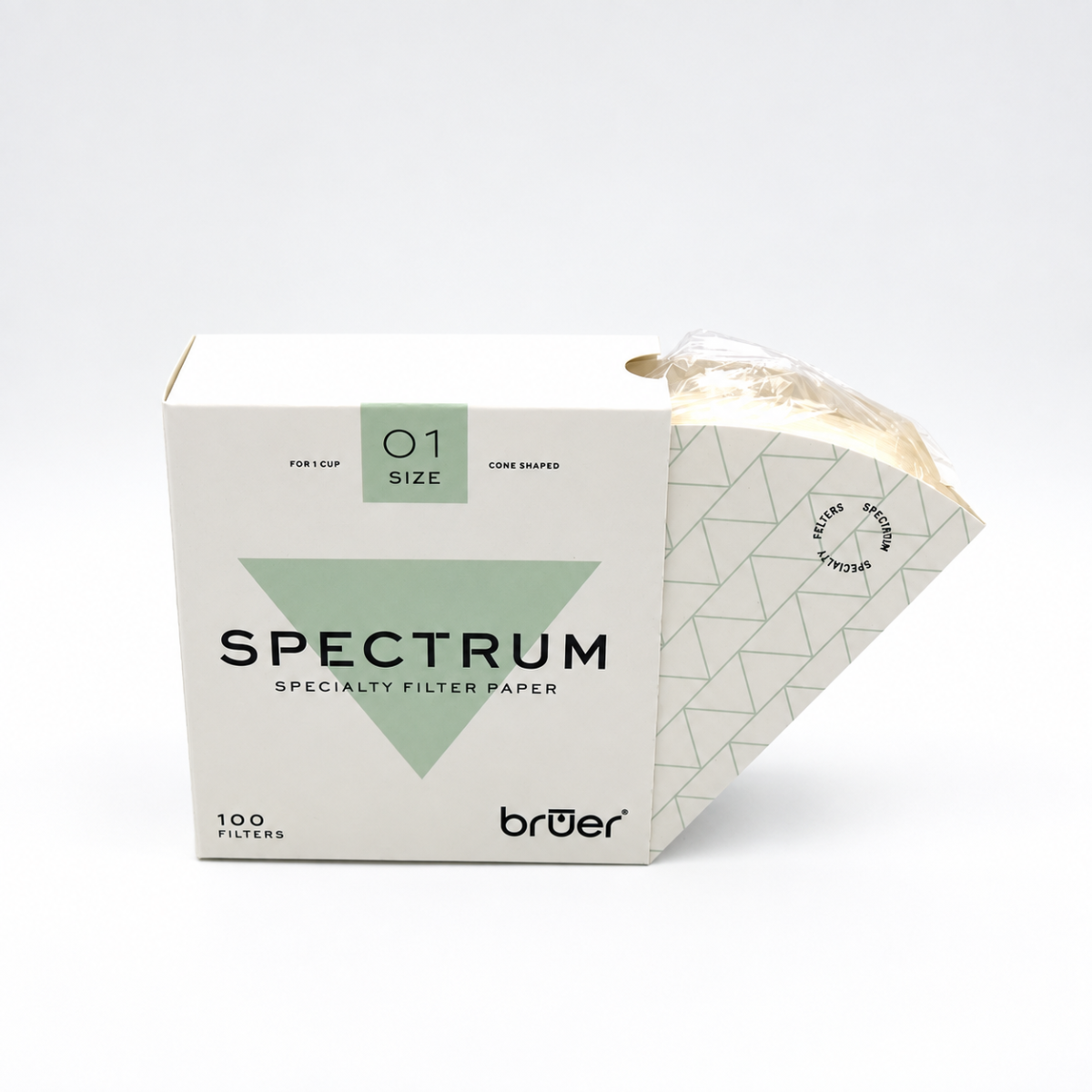 Bruer Spectrum Cone Paper Filter #1 - 100pk - Box