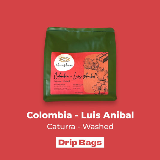 Colombia Luis Anibal Caturra Washed – Drip Bags (10 Pack)
